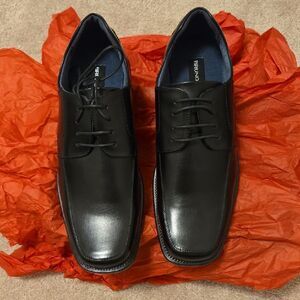 NEW IN BOX Bruno Marc  Black Leather Oxford Shoes